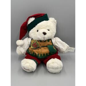 Vintage 1995 K-Mart Santa Time Teddy BEAR Christmas Plush 18” Stuffed Animal